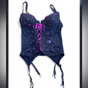 Rampage Black and Pink Sexy Corset Size 36B